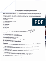 Determination of Coefficient of Discharge of A Mouthpiece: Experiment No: 2 Date