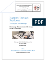 Rapport Travaux Pratiques BALANCE