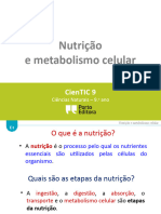 Ctic9 - PPT - E1 Nutrição-Metabolismo Celular