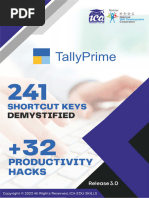 TallyPrime Shortcut Keys List