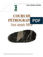 Cours de Petrographie - Csi - 2024