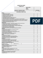 Inspection Sheet - For Compactor