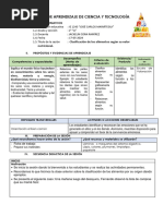 CIENCIA Y TECNOLOGÍA 17-05-2024 Clasificación de Los Alimentos Valor Nutricional.