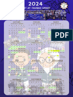 Kuning Emas Elegan Kalender Hari Besar Islami A3 Poster