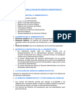 Temarios para La Leccion de Derecho Administrativo