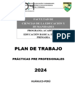 Plan de Trabajo de Las Prácticas Pre Profesionales 2023