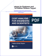 Cost Analysis For Engineers and Scientists 1St Edition Fariborz Tayyari Online Ebook Texxtbook Full Chapter PDF