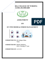 Stress MGT and Icu Psychosis