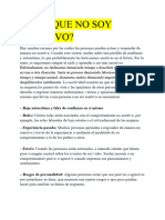 1-¿Porque No Soy Asertivo?: - Baja Autoestima y Falta de Confianza en Sí Mismo - Roles