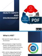 Health Safety and Environment