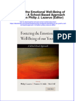 Fostering The Emotional Well Being of Our Youth A School Based Approach 1St Edition Philip J Lazarus Editor Online Ebook Texxtbook Full Chapter PDF