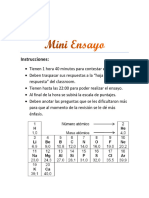 Mini Ensayo Estructura Atomica