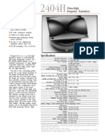 Ultra-High Frequency Transducer: Specifications