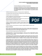 01 Coleta e Manipulação de Amostras Biológicas para Exames Laboratoriais