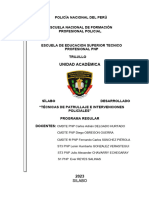 2023 Silabus Del Curso Tecnicas y Procedimientos de Prevencion I (Patrullaje)