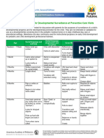 Bright Futures Milestones and Anticipatory Guidance