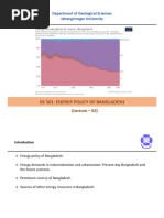 GS501 - Lecture-2 - Energy Policy of Bangladesh