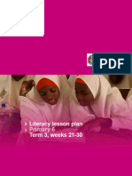 Sample Lesson Plan - Literacy TERM 3