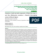 Evaluation of Yield and Yield Components of Maize (Zea Mays L.) and Okra (Abelmoschus Esculentus L. Moench) Intercropping System at Makurdi, Nigeria