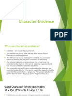 Character Evidence 