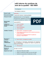 Plan D'audit Processus QLIO - Piloter Les Formations