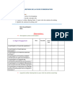 Fiche D'observation