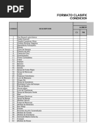 Anexo 19 - Tabla de Clasificación Materias Primas