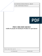 PROC-IBR-EDIF-048-2015 Análise de Projeto de Instalações Prediais de Água Quente