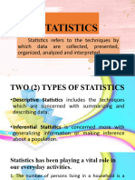 Introduction To Statistics