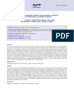 Proyecto de Investigación: Relación Entre Autoestima y Estilo de Vida en Adolescentes, Un Análisis de Género