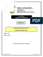 English HL P3 March 2013