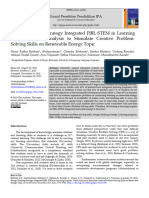 Design Thinking Strategy Integrated PjBL-STEM in Learning