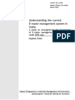 Study On Recycling and Management System of Electronic Waste in India Project