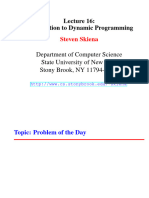 Dynamic Programming Lecture 2