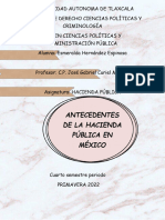 Antecedentes de Hacienda Publica