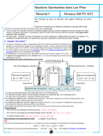 Transformations Spontanees Dans Les Piles Et Production D Energie Resume de Cours 2