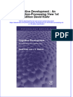 Full Ebook of Cognitive Development An Information Processing View 1St Edition David Klahr Online PDF All Chapter