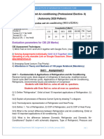 Refrigeration and Air-Conditioning (Professional Elective-II) (Autonomy 2020 Pattern)