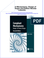 Full Ebook of Compliant Mechanisms Design of Flexure Hinges 2Nd Edition Nicolae Lobontiu Online PDF All Chapter