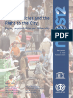 Urban Policies and The Right To The City: Rights, Responsibilities and Citizenship