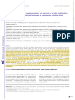 2016 Ahmadi S Et Al. Effects of Synbiotics On Markers of Insulin Metabolism & Lipid Profiles in GDM