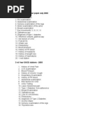 3rd Year OSCE Stations