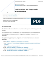 Malaria: Clinical Manifestations and Diagnosis in Nonpregnant Adults and Children - UpToDate