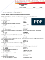 1st Quarter Exam With ANSWER KEY