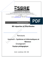 ABD S1 Bases de Données Réparties Et Distribuées