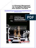 Full Essentials of Strategic Management The Quest For Competitive Advantage 6Th Edition Gamble Test Bank Online PDF All Chapter