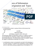 Structures of Information System in Origination and Types