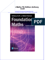 Full Ebook of Foundation Maths 7Th Edition Anthony Croft Online PDF All Chapter