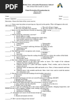 Fourth Periodical Exam in Science