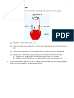 Quiz (Simple Chemical Cells)